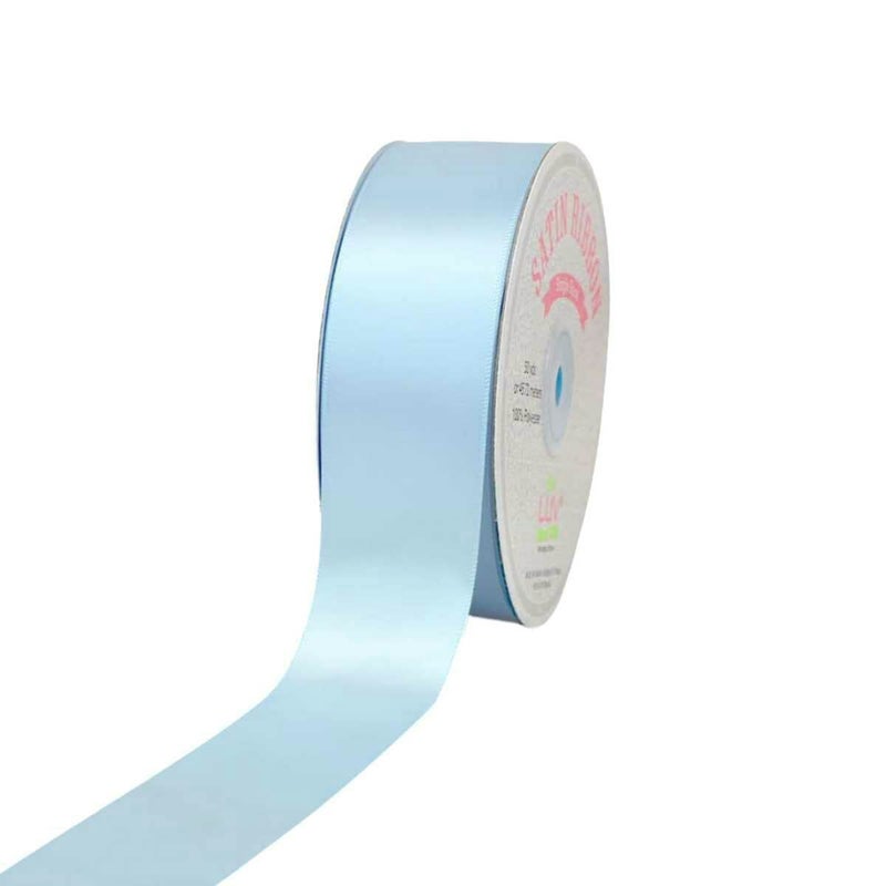LUV RIBBONS Creative Ideas Solid Satin Ribbon, 1-1/2"/50 yd, Light Blue,PSF1102-305 - Image 1